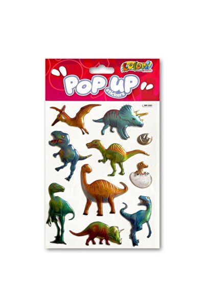 Penmate Autocolante metalice (abtibilduri) Pop Up, reliefate 3D cu dinozauri,...