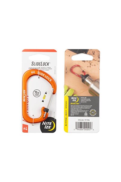 Nite Ize Carabiner #4 Slidelock Aluminium Orange CSLA4-19-R6