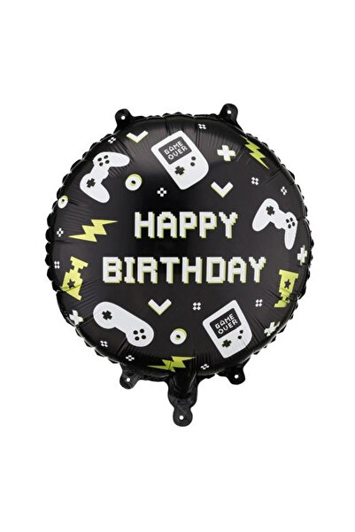 Partydeco Balon folie pastila Happy Birthday, Multicolor, 35x35 cm