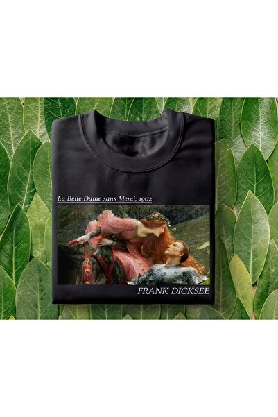 Grafftee Clothing La Belle Dame Frank Dicksee Τυπωμένο Unisex Oversize T-Shirt