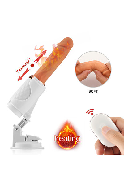 Sensvia Premium İleri Geri Hareketli Vibratör Dildo – Uzaktan Kumandalı, Isıtma Özellikli ve Güçlü Vantuzlu Tasarım