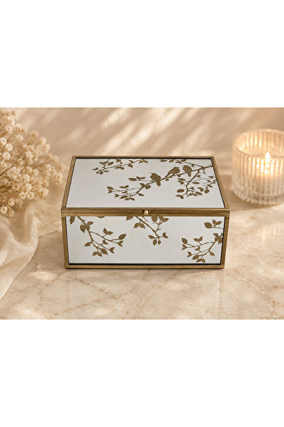 OEM JEWELRY BOX WITH Patterned AND Velvet INTERIOR, 20/15/9.5 cm.