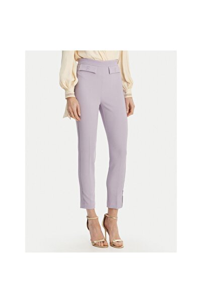 Elisabetta Franchi Pantaloni de damă din material textil PA17061E2 Mov