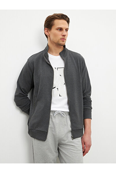 LC Waikiki Funnel Neck Long Sleeve Men's Zip-Up Sweatshirt