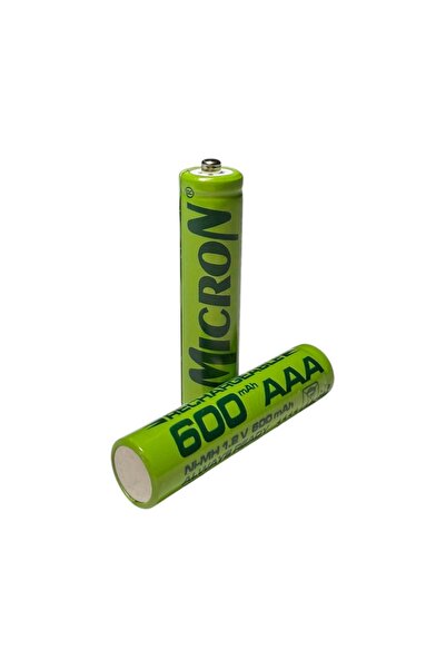 Micron AAA 600 mAh 1.2V Ni-CD Şarj Edilebilir İnce Kalem Pil 1 Adet