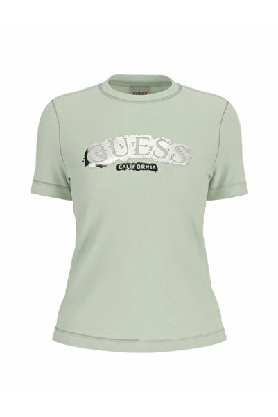 Guess Athleisure Women's T-Shirt V6Gi15K2982-A89J Leona Ss Cn T-Shirt