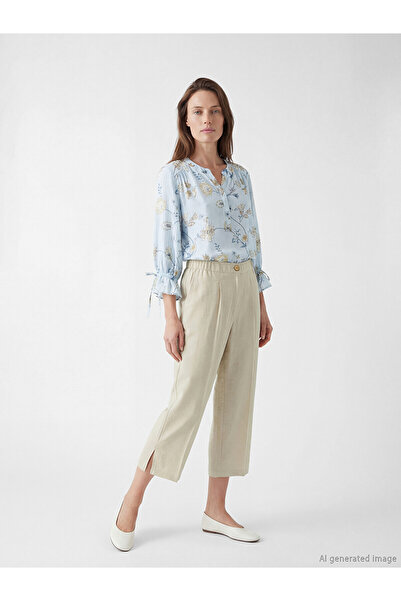 LC Waikiki Peak New Season Elastic Waist Women's Capri Pants