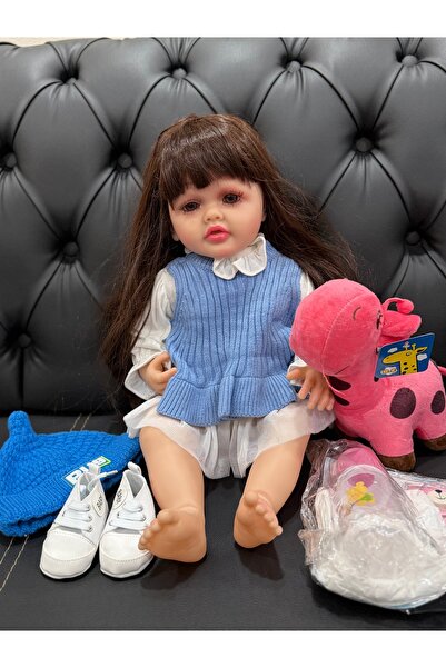 aydogdushopping Gerçekçi yeni doğmuş emaye bebek 55cm simüle bebek kız bebek ...