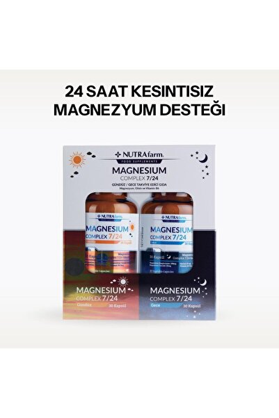 Nutrafarm Magnezyum Kompleks Gündüz | Gece 7/24