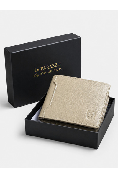 La Parazzo 100% Genuine Leather Men’s Wallet – Premium Bifold with ID Window