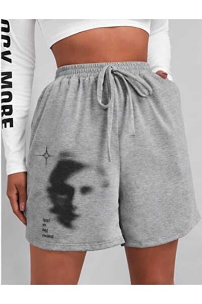 bellanova Unisex Oversize Relaxed Fit High Waist Special Design Printed Summe...