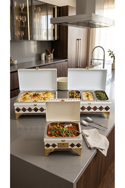 Generic Luxury 10L+5L+3X3L Buffet Catering Chafing Dish Set with Stylish and ...
