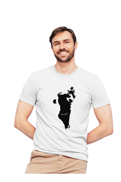 Generic The World of Fashion High-Quality Printed Bahrain Map Design Cotton T...