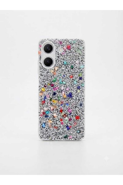 kılıfınbenden Redmi13C Silver Stone Case Model