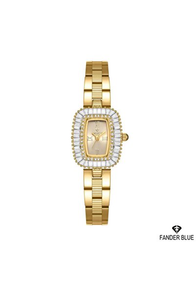 FANDER BLUE Fender Blue Lumiere Baguette Women's Watch-Gold and Champagne Dial
