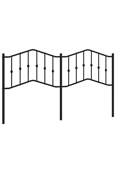 vidaxl Tăblie de pat de schimb metalică, negru, 180 cm