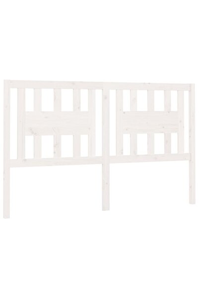 vidaxl Tăblie de pat, alb, 126x4x100 cm, lemn masiv de pin