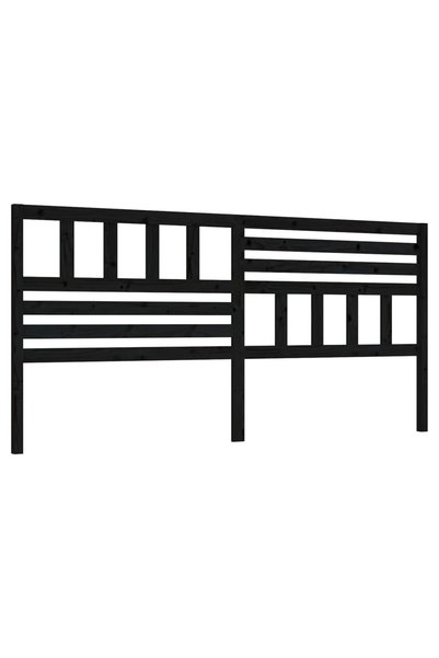 vidaxl Tăblie de pat, negru, 186x4x100 cm, lemn masiv de pin