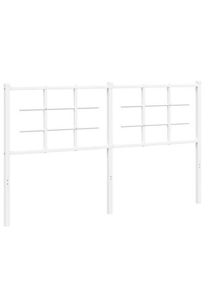 vidaxl Tăblie de pat de schimb metalică, alb, 160 cm