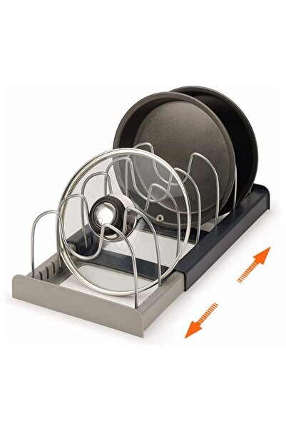 Yallabena Expandable Multi-Tier Kitchen Pot and Lid Organizer Rack – Adjustab...