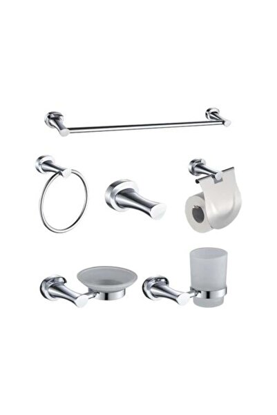 Lima Bathroom Accessory Set 6 Pieces Chrome 10300 - Lima