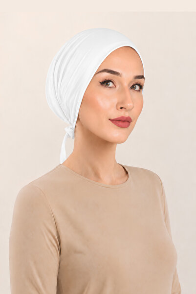Jusmart غطاء رأس نسائي أبيض بدون خياطة أمامية وخالي من السيليكون ومضاد للانزل...