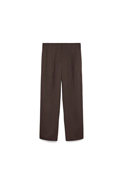 Vero Moda Pantaloni de damă din material textil 10336315 Maro