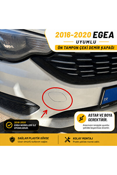 Memania Co Egea 2015-2020 Uyumlu Ön Tampon Çeki Demir Kapağı (3D Üretim)