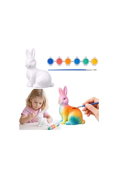 LEAN Set de pictură pentru decorarea iepurașului din polistiren, 4 culori, 14...