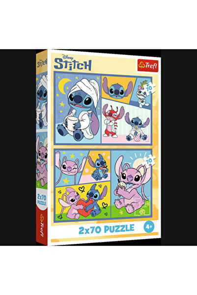 LEAN Puzzle pentru copii Lilo & Stitch, Fără plictiseală cu Stitch, 2 x 70 pi...