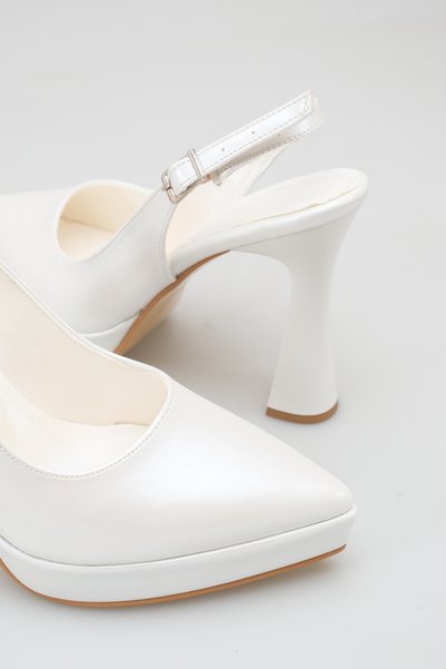 UBEYD AYAKKABI Women's Platform High Heeled Evening Dress Bridal Shoes with Back Buckle