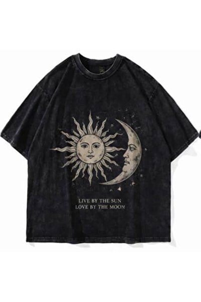 classy moda Unisex Colorful Oversize Printed T-Shirt Streetwear Comfortable F...