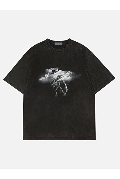 bellanova Unisex πολύχρωμο μπλουζάκι με στάμπα Oversize Streetwear Άνετη εφαρ...