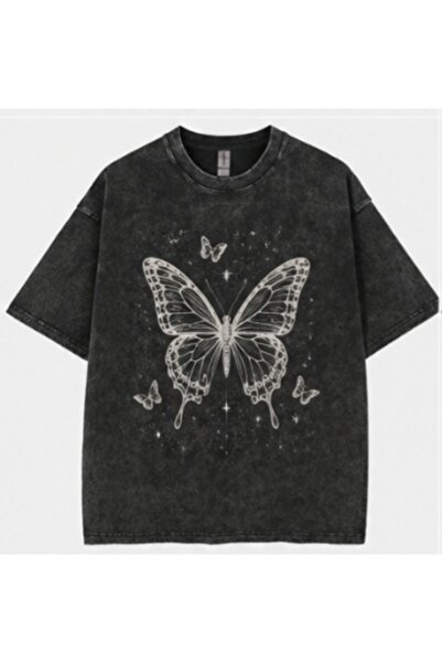 bellanova Unisex πολύχρωμο μπλουζάκι με στάμπα Oversize Streetwear Άνετη εφαρ...
