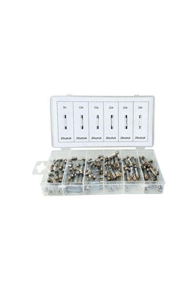 Kraft&dele Set de siguranțe fuzibile din sticlă, 5-30 A, 120 elemente, KD 1302