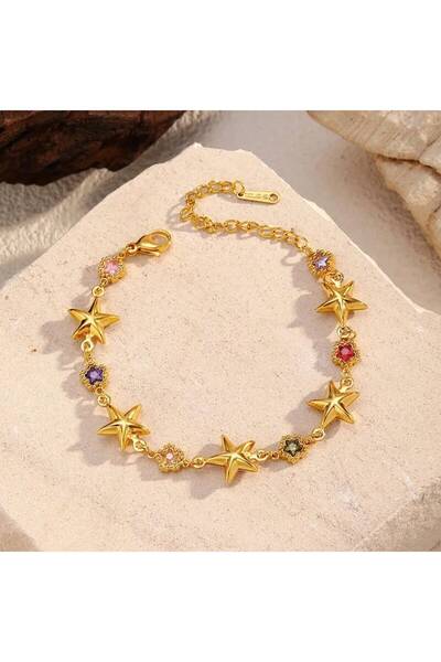 Haziran Accessory, Chain Steel Women's Bracelet with Charm