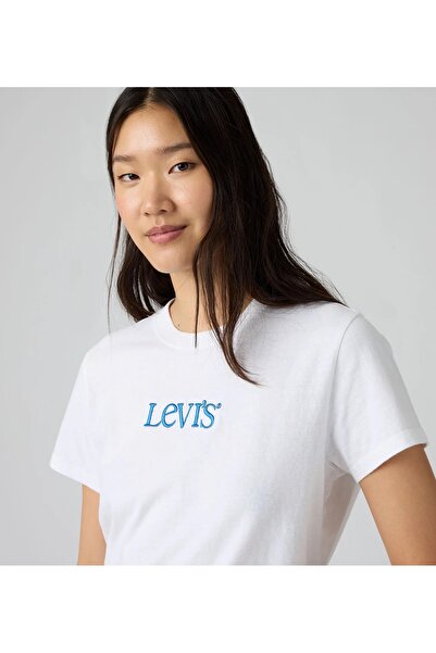 Levi's Αγαπημένο Λέσχημα Μπλουζών / Λευκό Μπλουζάκι με Λεπτομέρειες Κεντήματος