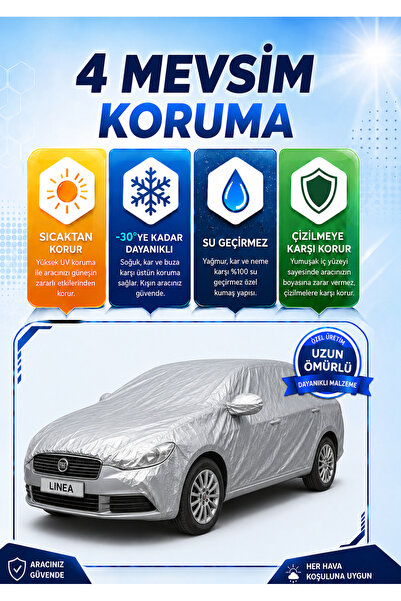 EVAPASS Fiat Linea Sedan Su Geçirmez Araba Brandası Oto Branda Araba Örtüsü A...