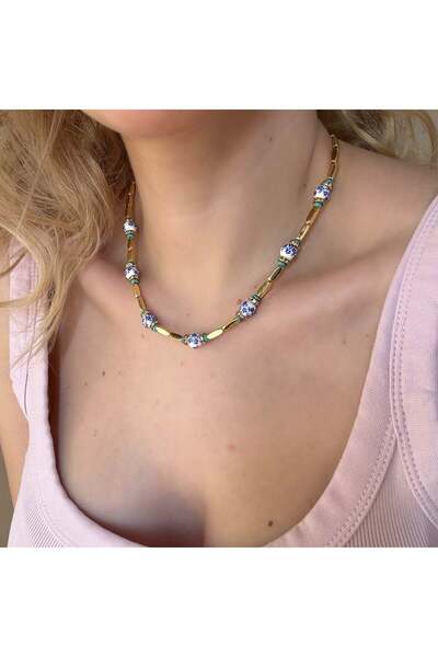 Alice İsstanbul Gold&Flower Beaded Necklace