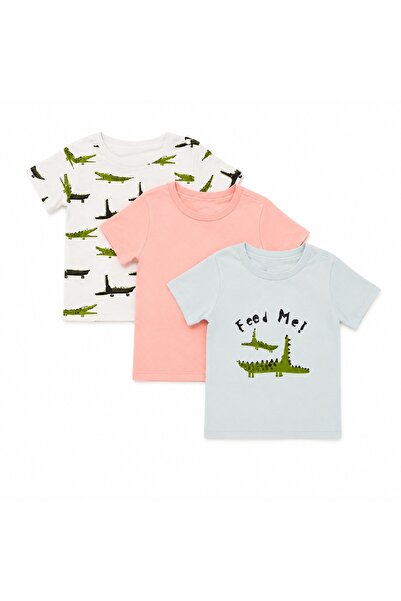 PALM PEANUTS Kids Cotton T-Shirt 3 Pack | Soft Short Sleeve Crew Neck Graphic...