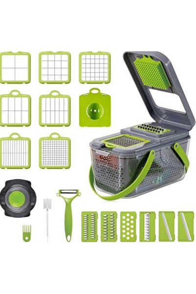 VLK Lions Razatoare Multifunctionala 22 in 1 pentru Fructe si Legume, Lame di...