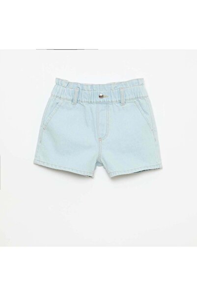 KIABI Paper Bag Denim Shorts BLUE