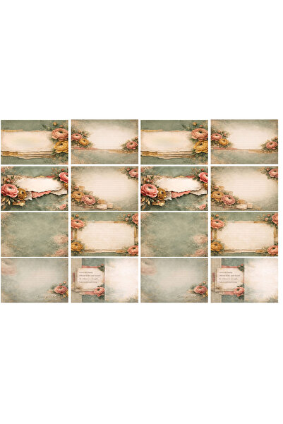 TELLGRAF مجموعة ملصقات بتصميم زهور (21×30 سم، مجموعة واحدة)