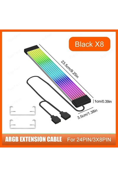 Choice Black-X8 Suitable for Power Cables, Pc Rgb Light Strip, Pc Rgb Gpu 5V ...