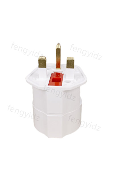 Choice1 White Universal Copper UK Plug Adapter European To British Singapore ...