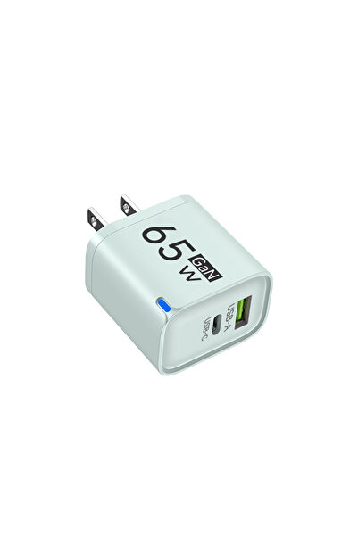 Choice6 Green US 65W GaN USB C Charger 3 Ports Fast Charging Mobile Phone Ada...