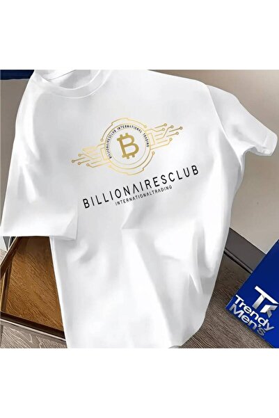 01THEONE Men's Billionaires Club Bitcoin T-Shirt - Crypto Currency Print, Sof...