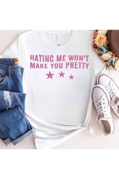 KYMC07 Women's Pure Cotton White T shirt: Empowering Anti - hate Quote Tee