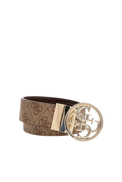 Guess ΓΥΝΑΙΚΕΙΑ ΖΩΝΗ NOELLE ADJ & REV BW9166P4235 LATTE LOGO