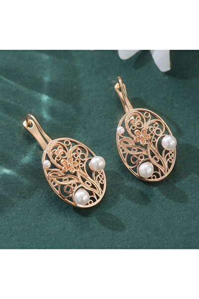 Choice WHITE A344 Elegant Exquisite Hollowed Pattern Imitation Pearl Pendant ...